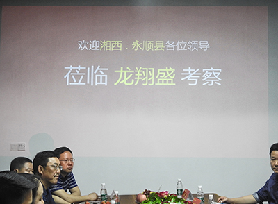 龙翔盛：湘西永顺县领导莅临龙翔盛考察指导